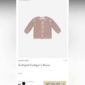 Quincy Mae pointelle cardigan